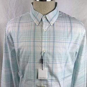 large windowpane dress shirt